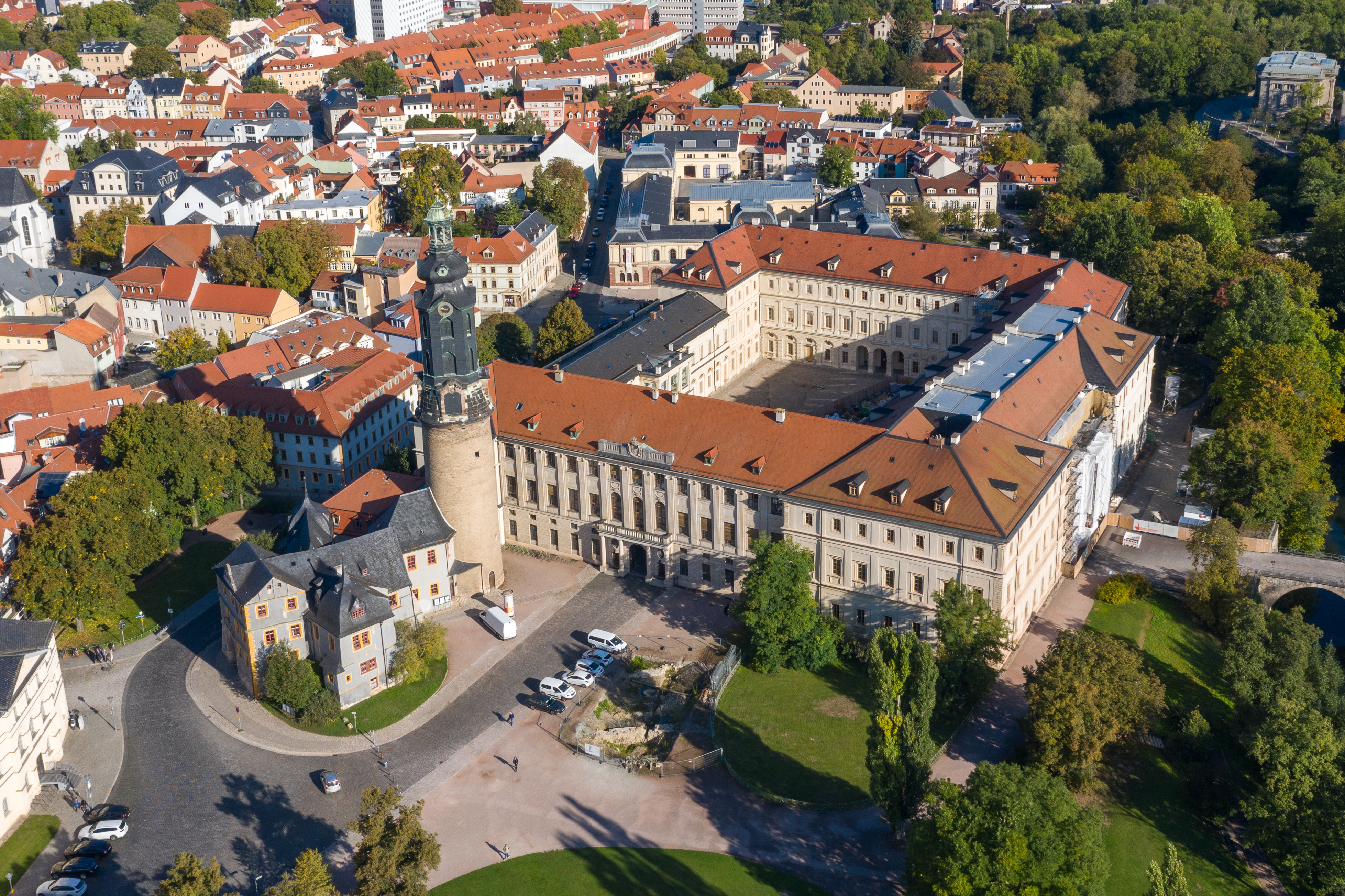 Weimar Stadtschloss luftbild