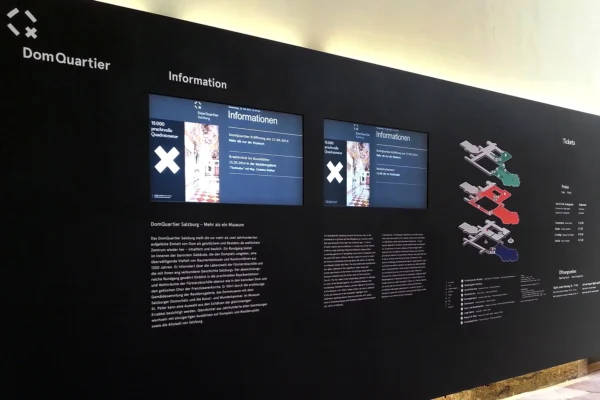 Domquartier Leitsystem Wandtableau Kassa