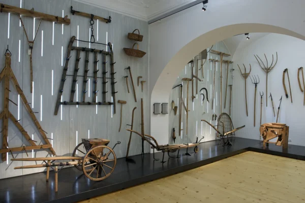 landwirtschaftliche Geräte im Schloss Stainz