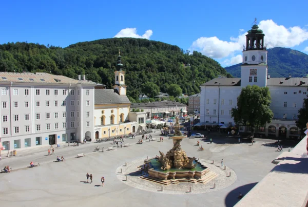 Ansicht des Residenzbrunnen in Salzburg