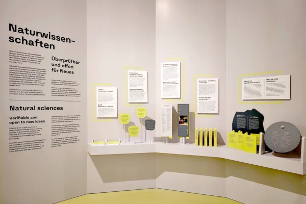 TMW Wissenschaft im Wandel, Ausstellungsbereich "Naturwissenschaften - überprüfbar und offen für Neues"